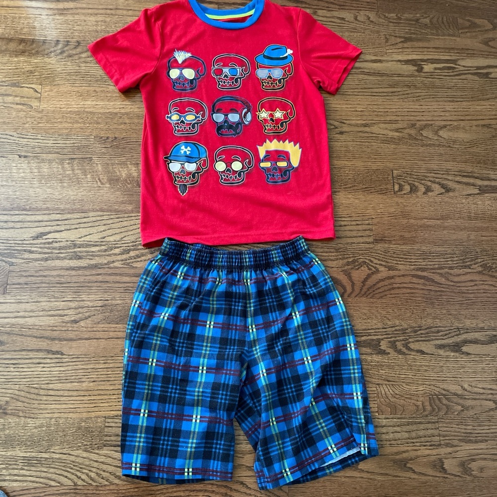 Circo Red and Blue Pajama Set with Fun Graphics - Boys Large